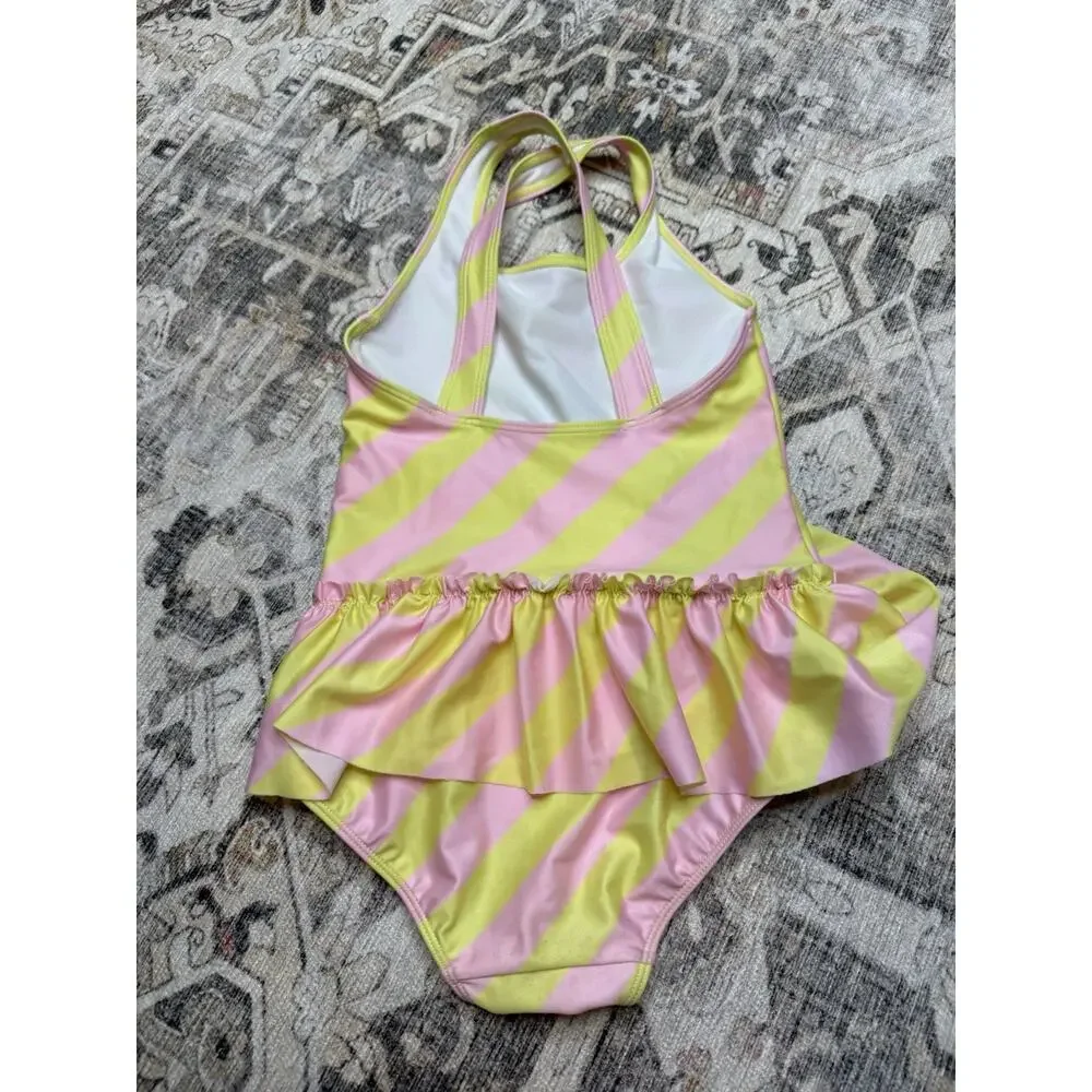 EUC H&M Girl Ice Cream Swimsuit 1pc Summer Beach Sz 6/7